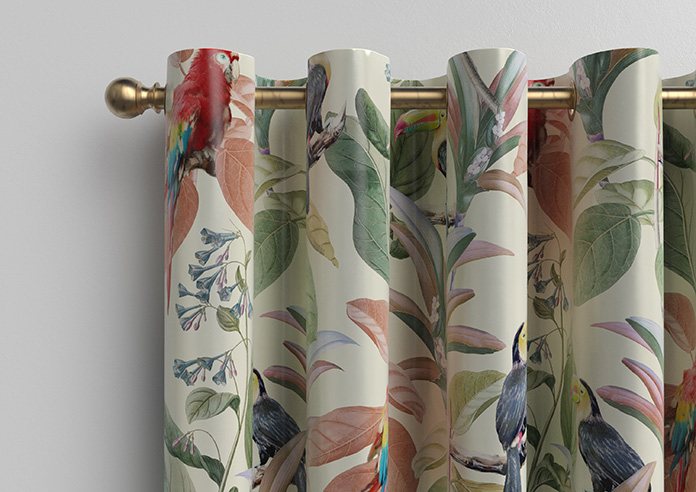 Parakeet Faux Silk, Pink Lotus - Made to Measure Curtain - Image 12